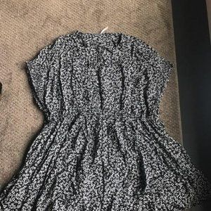 Free People Black and White Mini Dress